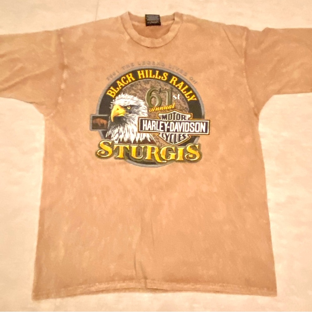 2001 Harley Davidson Sturgis T Shirt Large Black Hills